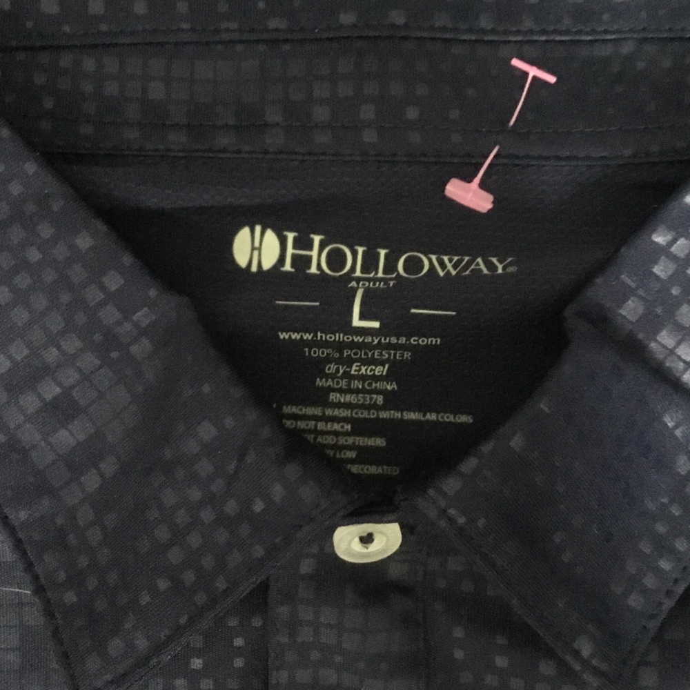 Holloway Men's Dark Blue Polo - Picture 2 of 5